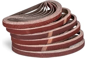 48 stycken/professionella tygslipsband/13 x 451 mm/8 x korn 40–60 – 80–120 – 180–240/kompatibel med kraftfil/slippapper/slipb