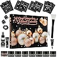 Beauty Advent Calendar 2024 Makeup Set Pampering Skincare Countdown Calendar (Black/Gold)