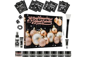 KreativeKraft Calendario Adviento 2025 Mujer Calendário Cuenta Atrás para Navidad con Set de Maquillaje Cuidado de la Piel Regalos para Ella (Negro/Oro)