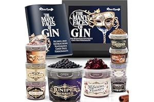 CINDER & SQUATCH The Many Faces of Gin - Premium Gin Botanicals Kit | 9 Distinct Botanicals and Recipe Book | Ideal Alcohol Lover's Gift Set | Create Your Own Infusions | Perfect for Alcohol Flavouring and Tonic