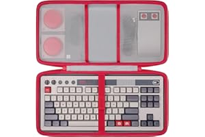 co2CREA Storage Carrying Hard Case for 8Bitdo Retro Mechanical Keyboard,Hot Swappable Gaming Keyboard Case Compatible with Dual Super Programmable Buttons,Case Only