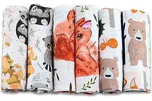 ‎FENSILO FENSILO - Mullwindeln - Mulltücher - 6er Pack 70x80 cm - Stoffwindeln, Made IN EU, schadstoffgeprüft -Spucktücher Baby für Jungen und Mädchen– Baby Mullwindeln