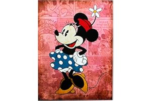 KUSTOM ART Affiche murale de la série personnages Disney Mickey Mouse Minnie Mouse sans cadre. Impression artistique sur papier couché 40 x 30 cm