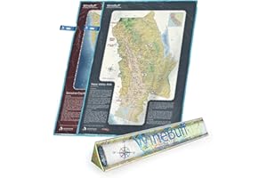 WineBuff, Microfiber Polishing Towel for Wine Crystal Glasses, Map of Napa Valley & Sonoma