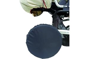 sunnybaby 10800 - Radschutz für Kinderwagen-Räder, Reifenschutz, Schutzhülle/Reifentaschen | bis 14 Zoll / 35 cm Durchmesser | 4 Stück Packung | Nylon - Farbe: SCHWARZ | Qualität: MADE in GERMANY