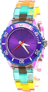 Cool NY London arcobaleno plastica orologio colorato plastica – Orologio da  ragazzi ragazze orologio da polso viola blu verde giallo incluso Porta  orologi e bracciale più breve : Amazon.it: Orologi