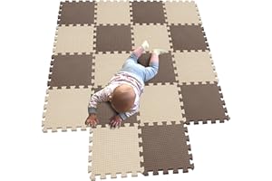 MQIAOHAM® 18 Piezas Alfombra Puzzle Bebe Suelo colchoneta apete Acolchada Infantil Gateo Alfombrillas para Puzzles G301018-106110