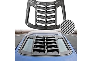 KEWISAUTO Rear Window Louver for Ford Mustang 2015-2023, Window Louver Windshield Decoration Vent GT Lambo Style for Ford Mustang 2015-2023 Accessories (Carbon Fiber Style)