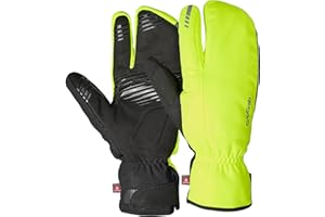 GripGrab Nordic 2 Antivento Deep Winter 3 Dita Lobster Guanti da Ciclismo Imbottiti Termici, Invernali Unisex Adulto