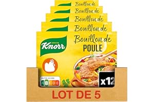 Knorr Bouillon Poule Dégraissé 12 Cubes 120g - Lot de 5