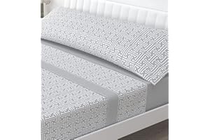 Victorio & Lucchino Juego de sábanas Coralina, térmica para Invierno, Tacto Suave - Modelo Marta (Gris, 105 Cm)