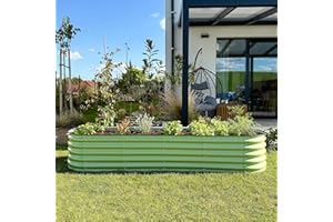 UNIGARDIA Bancal de Metal de 240 x 60 x 43 cm – Kit Modular 9 en 1 de bancal Elevado – Jardinera elevada para jardín de Acero Zn-Al-MG Vida útil mínima de 20 años – 43 cm de Alto,