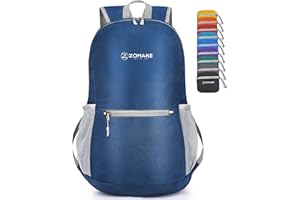 ZOMAKE Sac a Dos Pliable Ultra Léger - Sac à Dos Pliable De Randonnée Petit Packable Daypack 20L pour Femme Homme Sports Et Plein Air
