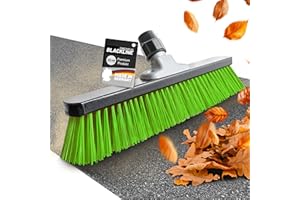 ‎ORGAFLIX ORGAFLIX Premium Straßenbesen 40cm ohne Stiel - Blackline Green, Kraftvoller Besen für Außenbereich, Extra langlebig, Hofbesen, Gartenbesen, Terrassenbesen, Besen ohne Stiel, Made in Germany