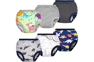 BIG ELEPHANT Töpfchen-Trainingsunterwäsche für Jungen, weiche, saugfähige Baumwoll-Trainingshose für Kleinkinder