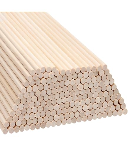 Uxcell Bastoncini Rotondi In Bambù – 20 Pezzi Da 50 Cm X 5 Mm – Ideali Per Modellismo, Fai Da Te E Decorazioni