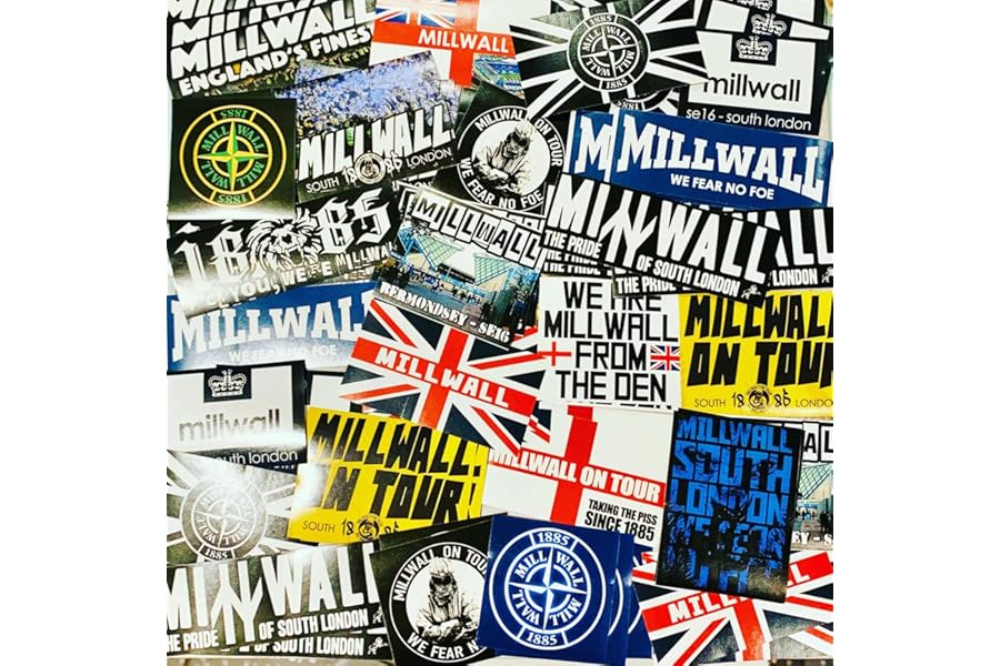 100 x Stickers for Millwall Fans - Inspired by Wall Ultras The Den Scarf Flags Banners