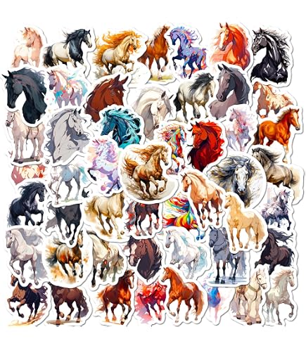 Autocollant Cheval Géométrique - Vinyle - Multicolore - Pour Moto, Voiture, Casque, Ordinateur