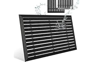 BJÖRN&SCHILLER Fußmatte Außen Mit Aluminiumrahmen Schwarz, 50x80 cm - Türmatte Für Außenbereich, Fußabtreter, Schuhabstreifer Mit Polypropylen-Fasern - Outdoor Wetterfest