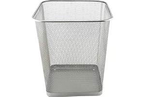 D.RECT papperskorg kontor 18 l – papperskorg, papperskorg av trådnät soptunna, papperskorg – metall kontorshink mesh fyrkantig