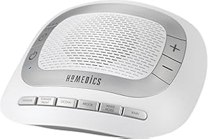 Homedics Aide à l'endormissement naturel pour un meilleur sommeil – 5 sons naturels et bruit blanc pour s’endormir facilement - Idéal pour la mitation