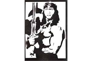moreno-mata Conan el Barbaro Arnold Autentico Graffiti Hecho a Mano Handmade Poster Peliculas Cuadros Decoracion Salon Modernos Regalos Originales para Hombre y Mujer