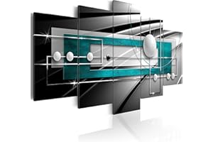 CUADROS B&D XXL murando Cuadro en Lienzo Abstracto 5 piezas Impresión en Material Tejido no Tejido Impresión Artística Imagen Gráfica Decoracion de Pared