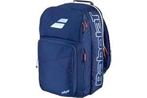 Babolat, Sac de Tennis Modèle Kids, Taille Unique, Couleur Bleu/Blanc/Rose, Sac Polyvalent avec Deux Compartiments, Poche dédiée aux Accessoires, Idéal pour Enfants