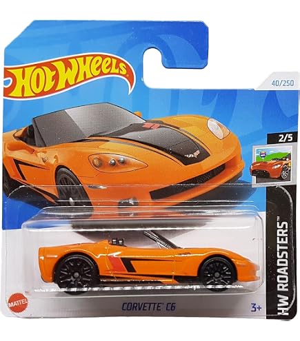 Hot Wheels Corvette C7 Z06 Convertible – Modello In Scala HW Roadsters 4/10, Colore Copper Metal Flake, Edizione Mattel 2023, Short Card