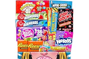 ‎CANDY & BAR Amerikanische Süßigkeiten Box | Trendy USA Candy Mix Geschenkbox | Weihnachtsnaschbox mit beliebten American Snacks & Sweets | USA Import Candy zum Genießen & Verschenken | Candy & Bar®
