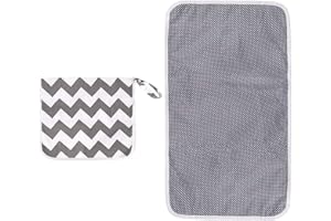 FT-SHOP Fasciatoio da Viaggio Impermeabile Borsa Fasciatoio Portatile Pieghevole per Casa Viaggio Al di fuori Grigio