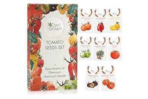 Grow Your own Tomato Seeds: Premium Tomato Plant Seeds with 8 Varieties -Tomato Seeds for Planting - Garden Seeds Vegetable - Vegetable Seeds for Planting - Seed Kit for Tomato Plants by OwnGrown