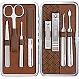 Beauté Secrets Nail Cutter Set - 8-Piece Premium Manicure Pedicure Tool Kit with Plucker for Hair Removal, Nail Clippers, Cuticle Nipper, Ear Cleaning Spoon, V-Shape Push Stick, Hair Plucker for Women