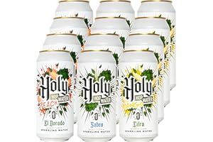 Northern Monk Brew Hop Infused Flavoured Sparkling Water Multipack - Holy Hop Water Trio Peach, Mango & Sabro Mixed Pack - Lightly Carbonated, No Caffeine, Sugar Free Fizzy Drink (12 x 440ml Cans)
