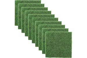 ZHITENG 10 Stück Kunstrasen Miniaturgarten, 15 X 15 cm Miniatur Garten Deko, Kunstrasenteppich, Künstliche Moos, für Outdoor Gartendekoration Puppenhaus DIY Dekoration Märchengarten