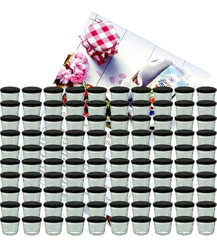 MamboCat 50-delige set weckpotten 230 ml, hoog, dekselkleur