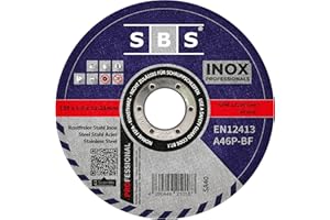 SBS Lot de 50 disques en acier inoxydable 125 x 1,0 mm