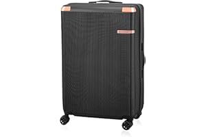 BETLEWSKI - Walizka z twardą obudową – duża walizka z 4 kółkami – lekka walizka podróżna ABS z zamkiem, czarny, L, Walizka