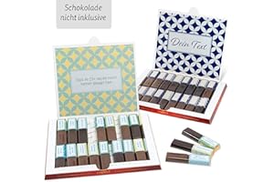 Netti Li Jae ® Aufkleber Set für Merci Schokolade für 2 persönliche Geschenke: Das persönliche Dankeschön und kreative Geschenkidee (Kleine Aufmunterung)