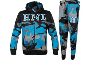 GUBA® Boys Tracksuit Bottoms, Camouflage HNL Hoodie and Joggers, Sweatshirt Pants Boys' Tracksuits Trousers, Kids Tracksuit Full Set 5-13 Years