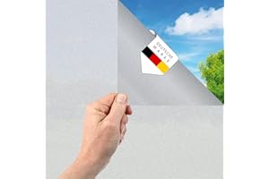 Vaily Statyczna folia okienna, matowa folia mleczna – nieprzezroczysta folia maskująca z ochroną przed promieniowaniem UV zapewnia większą prywatność w biurze, łazience lub sypialni – 44,5 x 200 cm