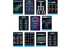 Gimly Trading Chart (Set von 11) Muster-Poster, Krypto- und Börsenhandelsposter, 350 g/m² Papier-Kerzenleuchter-Muster, Poster & Diagramme, 30 x 45 cm, mehrfarbig
