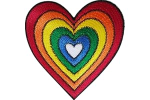 ELLU Rainbow Heart patch Iron Sew on ricamato applique ricamo distintivo gay pride