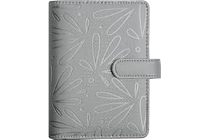 Exacompta - 420119E - Organiseur Exatime 14 Floralie - 11 x 14,5 cm - Semainier Septembre 2024 à décembre 2025 - 16 mois - Coloris argent