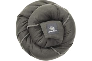 manduca Sling > Olive < Fascia portabebè elastica con certificato GOTS, 100% cotone biologico, marsupio per neonati e bambini dalla nascita (3,5-15kg)