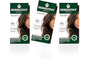 Herbatint Gel Colorante Permanente Pelle Sensibile (Tonalità 4N Castano) - 3x150 ml. (Totale 450 ml.)