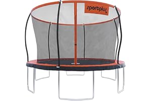SportPlus | Trampolín de Jardín Ø 305 & 366 cm, Marco Patentado, Seguro Gracias a la Red Interior y al Borde, Trampolín de Exteriores para Niños y Adultos,hasta 120 kg 150 kg