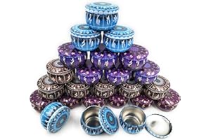 NRANSON 24 pièce DIY Bougie Boîtes pour la Fabrication De Bougies, Rond Contenants avec Couvercles pour la Fabrication De Bougies, Arts et Artisanat, De Stockage et Plus (24)