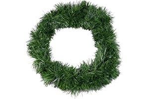 ‎MERRYXMAS 5 x girlanda XXL 10 m girlanda bożonarodzeniowa zielona – dekoracja na Boże Narodzenie – dekoracja bożonarodzeniowa z motywem jodły