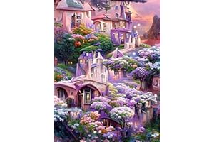 SMYJDMM 5D Diamond Painting Kit, DIY Full Round Drill Diamond Dots Paintings Diamonds Gem Art Kits, Diamond Art Kits for Adults for Home Wall Decor 12 x 16 inch (D)